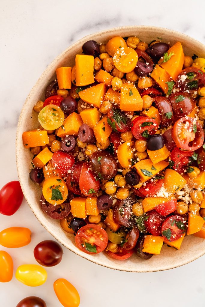 roasted chickpea and tomato salad