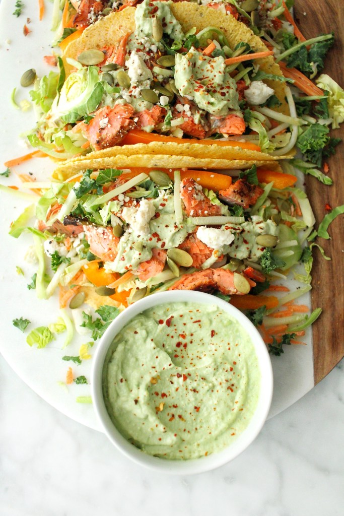 delicious salmon tacos 