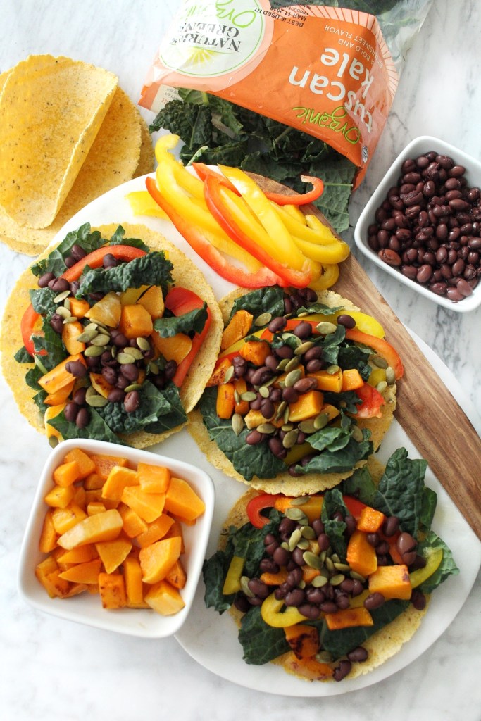 simple kale tacos