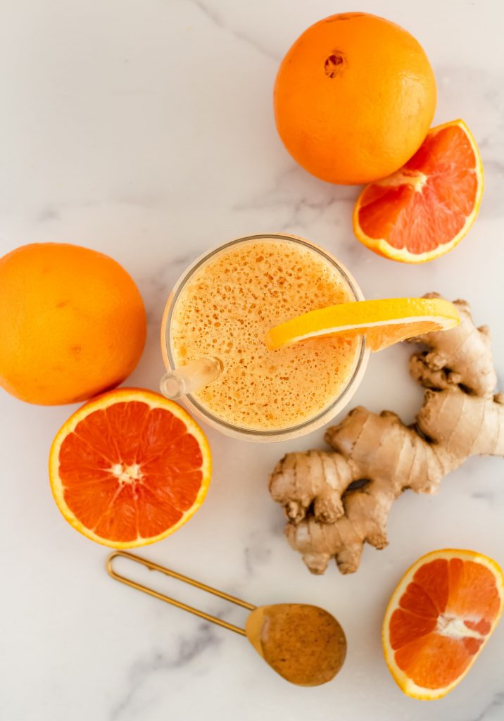 simple orange ginger smoothie ingredients