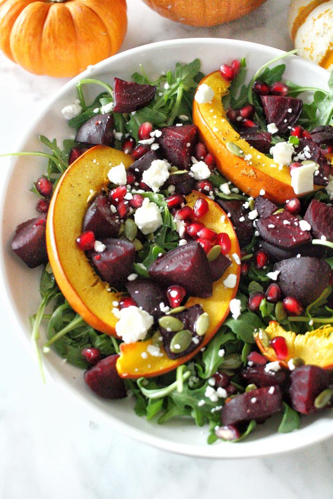 roasted beet and pumpkin salad