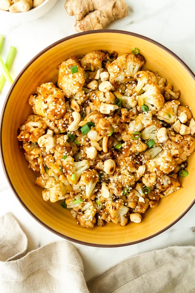 soy free kung pao cauliflower