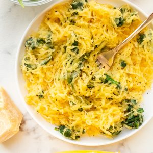 spaghetti squash cacio e pepe