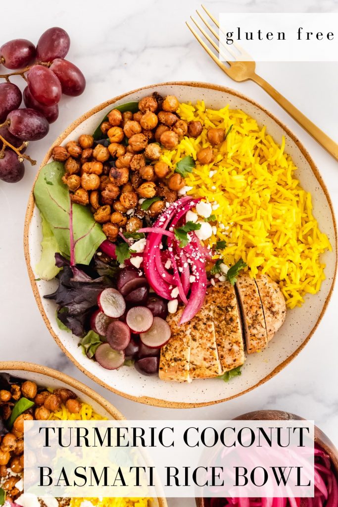 sweet and savory coconut turmeric rice bowl