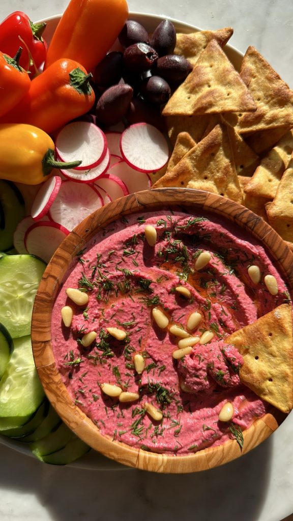 whipped feta beet dip