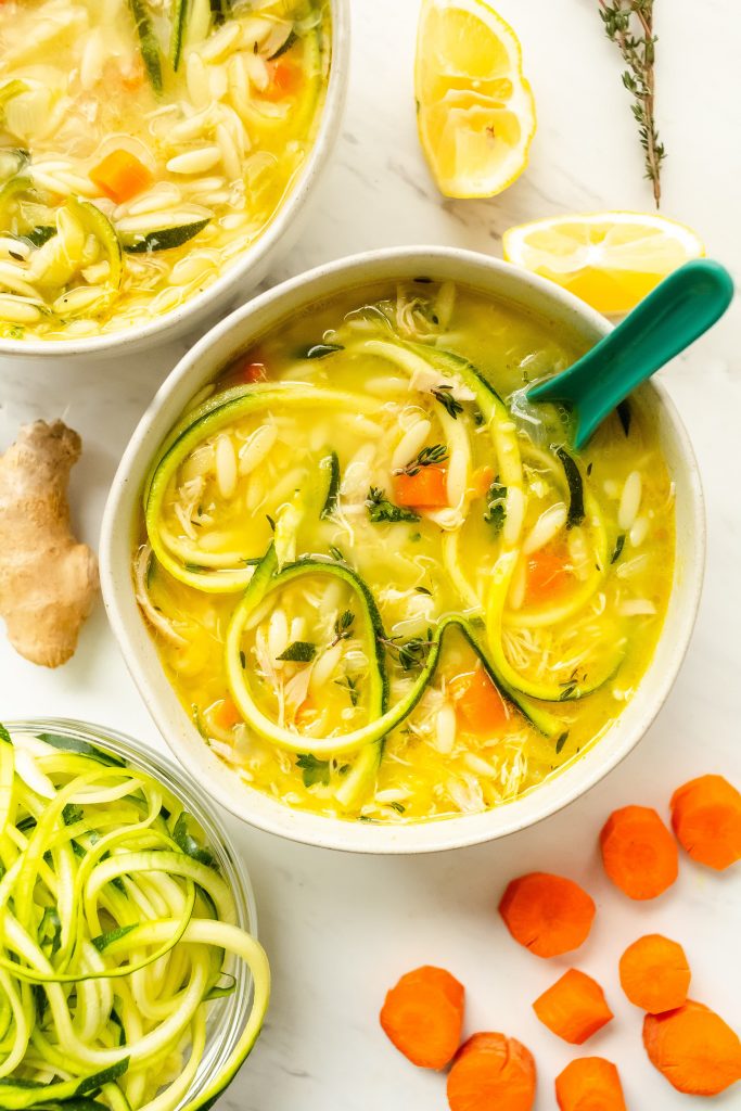 zucchini noodle chicken soup