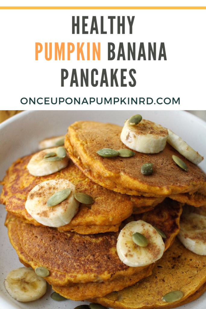 healthy pumpkin banana pancakes