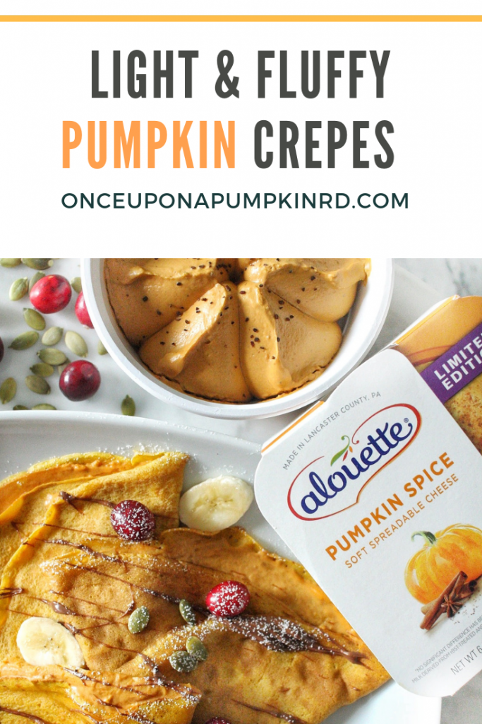 pumpkin crepes with pumpkin spice cheese
