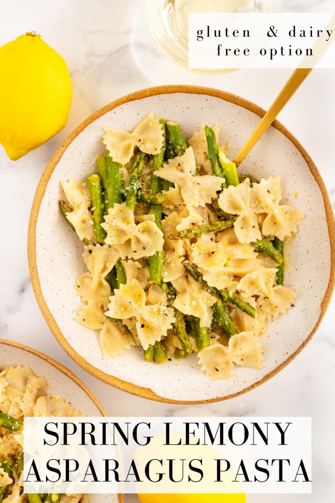 lemon asparagus pasta with garlic parmesan white wine sauce