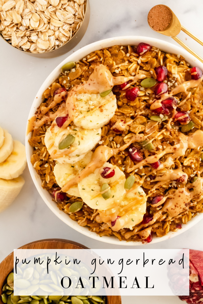 pumpkin gingerbread overnight oats