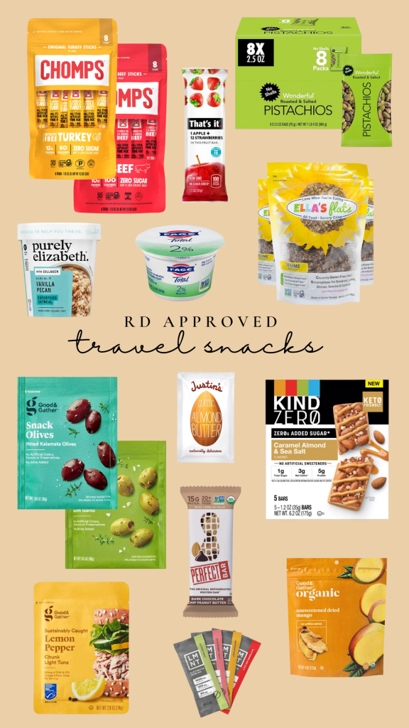registered dietitian approved healthy travel snacks